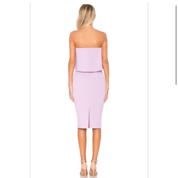 Likely Revolve Driggs Strapless Sheath Midi Dress in Twilight Mist - Picture 3 of 5